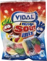 SAQUETAS VIDAL MEGA SOUR MIX 90GR*14U