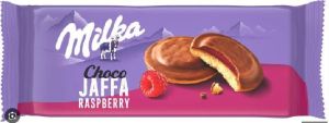 GALLETA MILKA JAFFA RASPBERRY 147GR*24U