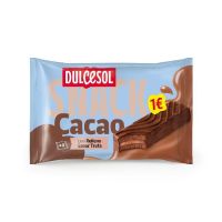CUADRADO SNACK CACAO SABOR TRUFA DULCESOL 114GR*14U