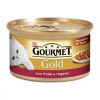 GOURMET GOLD TROCITOS POLLO E HIGADO 85GR*24U